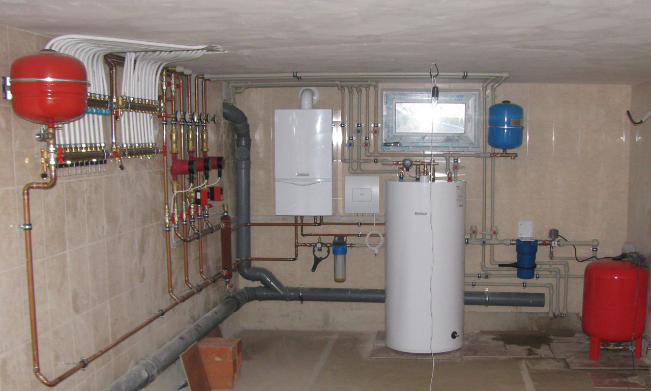 Подключение газового котла к системе отопления и водоснабжения